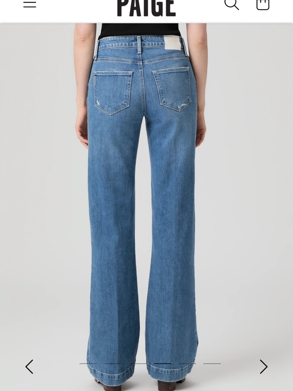 PAIGE Leenah Wide Leg Jeans in Rural Distressed Size 30 x 32 - Picture 4 of 12